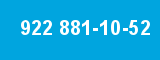 922 881-10-52 922 881-10-52